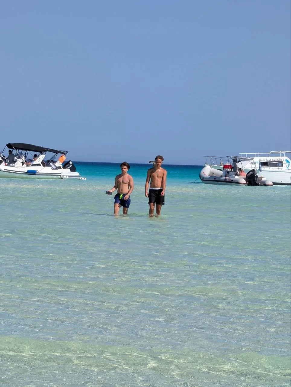 Friends enjoying the sea near Hurghada
