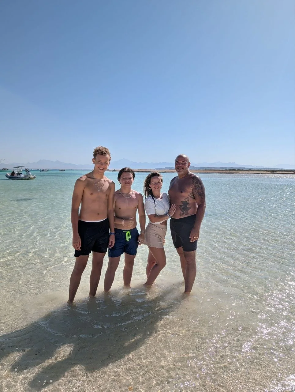 Guests enjoying the clear water near Hurghada